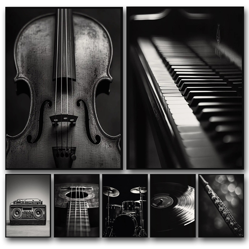 Picture Of Musical Instrument - Affiches de photographie d'instruments de musique
