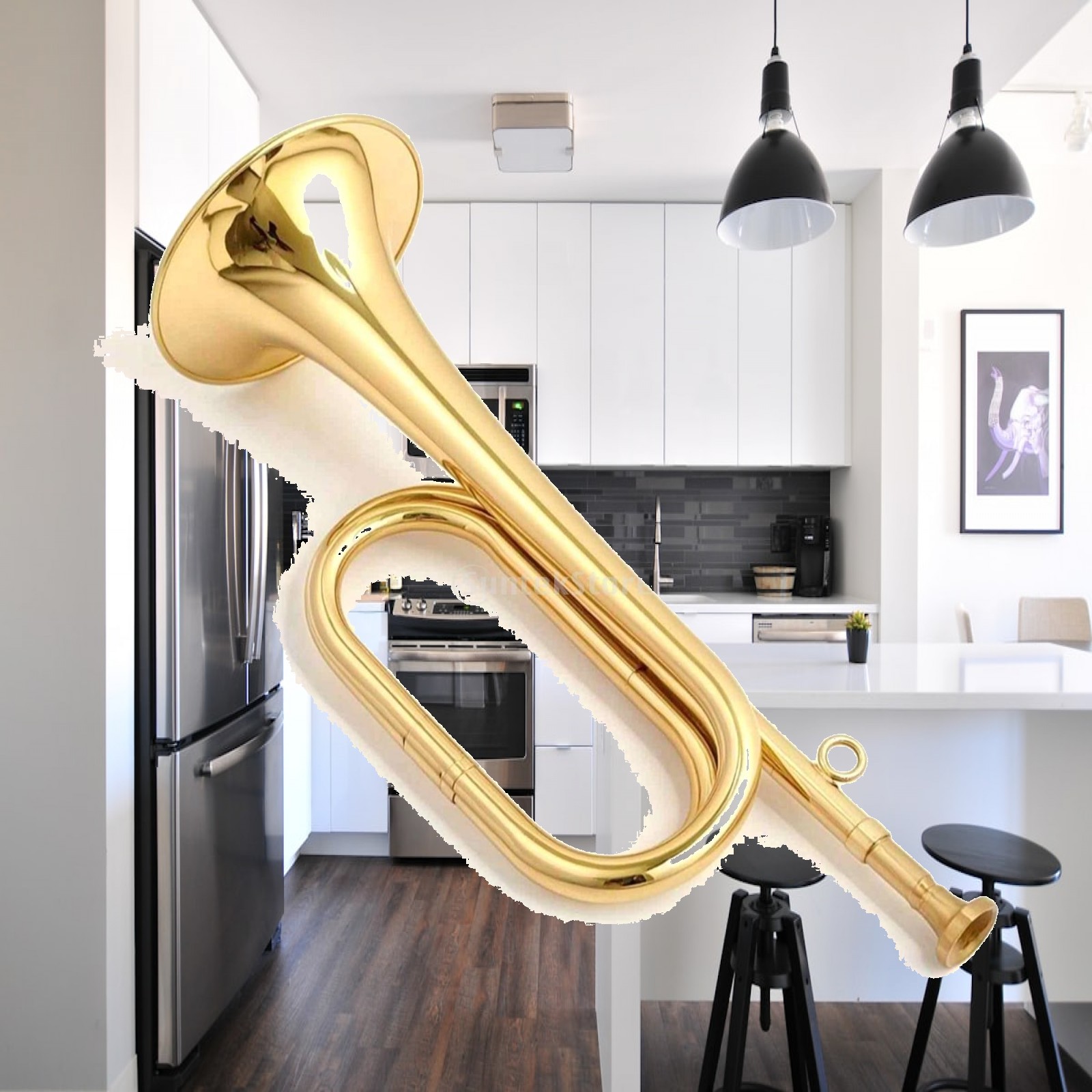 Musical Instrument Bugle - Mini cor en laiton compact avec