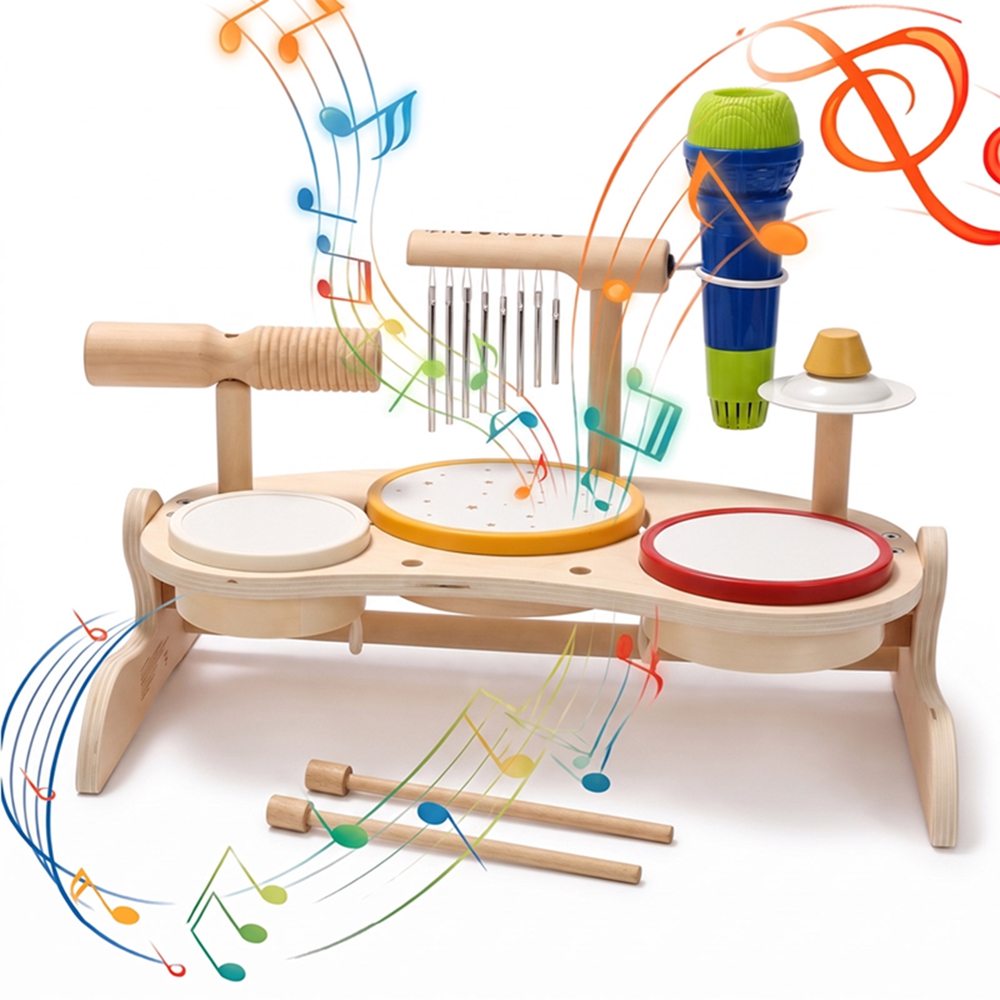 Musical Instrument Harmonium - Ensemble de batterie en bois pour