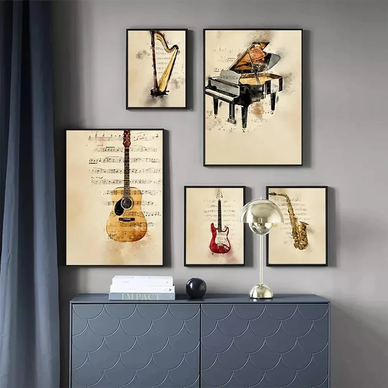 Tableau sur toile imprimé styl - Picture Of Musical Instrument avis et prix