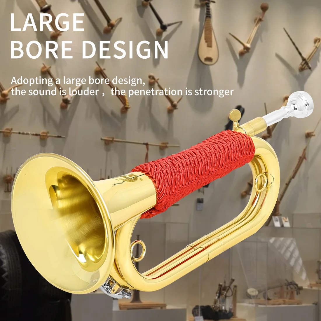 Trompette de fanfare espagnole - Musical Instrument Bugle avis et prix